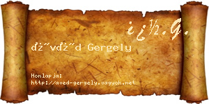 Ávéd Gergely névjegykártya
