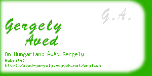 gergely aved business card